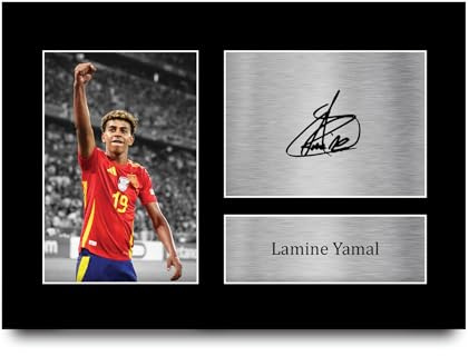 HWC Trading Lamine Yamal Spain Geschenke Gedrucktes Signiertes Autogramm Foto für Fußball Anhänger and Fans - A4