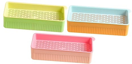 Toddmomy 3stücke Hydroponisches Katzengras-pflanzgefäß Set Für Hause Farbenfrohe Soilless Cat Grass Box Für Katzensnacks Langlebiges Design Mit Wasserablauf Für Optimale Keimung