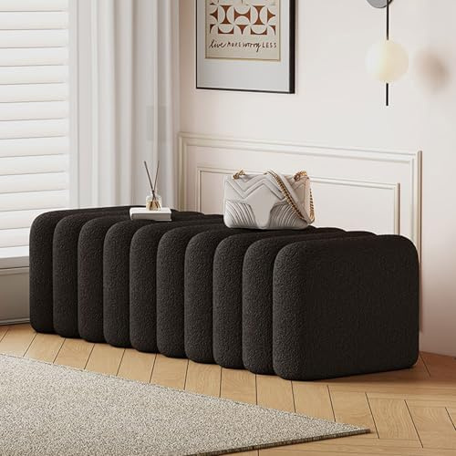 RTYHN Samt Garderobenbank Schlafzimmer Fußbank Bettbank mit Sitzkissen Eingangsbereich Schuhbank Polsterbank für Wohnzimmer Flur