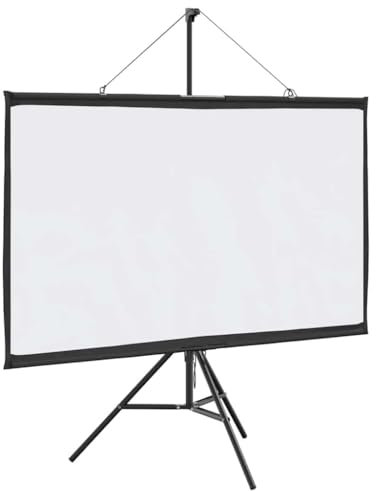 LAPOOH Schermo di Proiezione con Treppiede 72 Pollici 16:9,Schermi di Proiezione,Portatile,Ideale per Home Theatre,Film all’Interno e Esterno-4101047