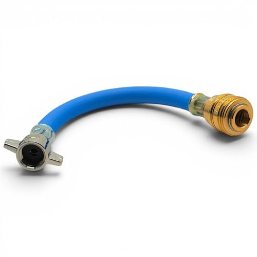 GRUBENSTAHL® LKW Adapter zur Luftentnahme – M16x1,5 Flügelmutter auf Schnellkupplung NW 7,2 – 100% Made in Germany – Für Druckluftwerkzeug & Zubehör am Prüfanschluss (20cm)