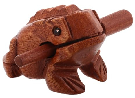 Yardwe Strumento Musicale Percussione di Legno Fai da Te Animale di Rana Strumento Musicale per Ragazza Accessori per Percussioni Manuali Decorazione per Casa