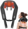 COMFIER Masajeador de cuello 6D, inalámbrico de hombros y cuello con 2 niveles de calor, funda lavable, masaje de amasado profundo, regalos para mamá y papá