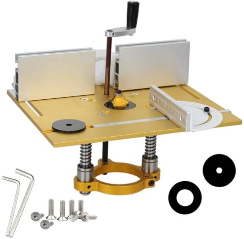 Kit di Sollevamento per fresatrice con Piastra in Alluminio per Motori da 65 mm di Diametro, Tavolo per fresatrice per Lavorazione del Legno, banco da Lavoro, rifinitrice, Macchina per Incisione