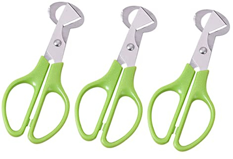DECORNIJIA 3 pezzi Forbici per Uova in Acciaio Inossidabile da Gusci con Manici Antiscivolo per Cucina Strumento e Resistente per Taglio Preciso Uova e Piccioni