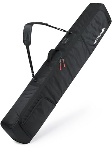 Abahub Snowboardväska vadderad, vattentät snowboardväska för snowboardtillbehör, snowboardväska, skidväska för flygresor, svart upp till 153 cm