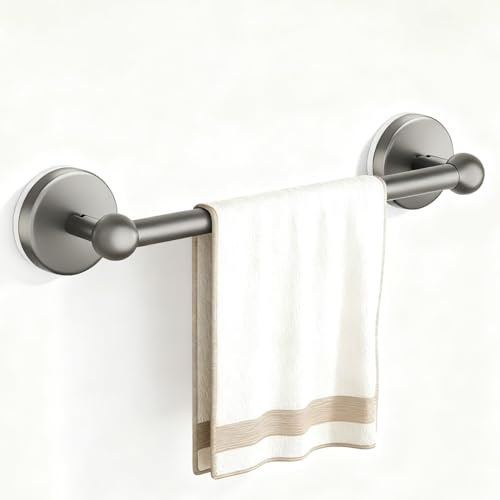 Biutimarden Toalleros con Ventosa de Pared Impermeable Soporte para Toallas Sin Taladrar Multifuncional Moderno Portatoallas para Baño y Cocina (Gris Oscuro, 30 CM)