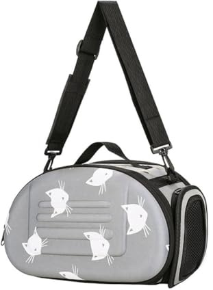 LOLIPPYY Bequemer Waschbarer Katzenrucksack mit Atmungsaktivem Material Faltbarem Design und Schultergurt für Reisen und Outdoor Mittelgroßer Katzen Tragetasche für Komfortablen Transport