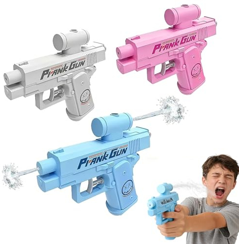 YFCJYBF 3 st. vattenpistol Prank pistol, omvänd stråk-vattenpistol, liten sprutpistol för roliga skämt, rolig knefflig leksak som gåva för vuxna och barn