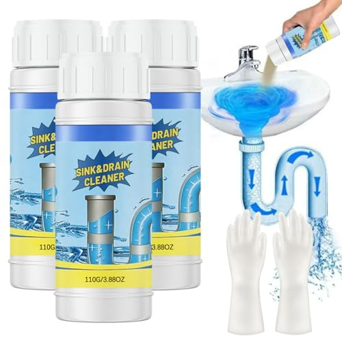 Drainelix Espuma,3pcs 2.0 desatascador,Drainelix Desatascador,Desatascador Tuberias,2.0 Desatascadors En Polvo,Pipeline Dredging Agent,para Fregaderos, Duchas, Inodoros Y Tuberías