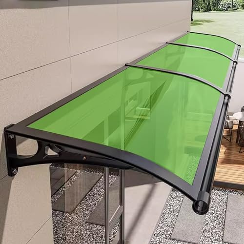 Dörrmarkis i polykarbonat med aluminiumfäste UV- och regnskydd för ingångar 81 x 299 cm utomhus markisskydd – väderbeständig dörrbaldakin