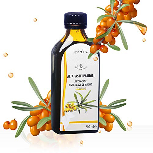 Aceite de espino amarillo (1 x prensado en frío, sin refinar) (200 ml x 25 carotenoides)