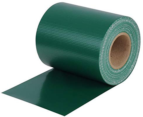 WOLTU Frangivista Recinzione in PVC, Telo Oscurante per Balcone 19cm x 35m, Strisce Protezione della Privacy per Giardino Incluse 25 Clip di Fissaggio, Verde