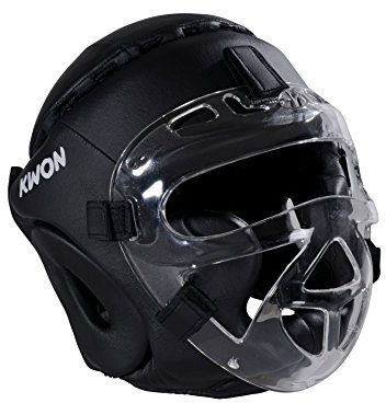 KWON® Kopfschutz Fight XL CE Helm mit + Gesichtsmaske Visier Boxen Krav MAGA Kopfschützer