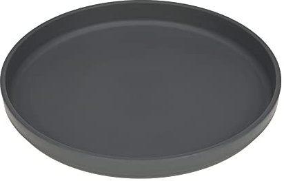 LÄSSIG Assiette enfant sans mélamine, sans BPA, pour lave-vaisselle et micro-ondes/Plate Uni anthracite