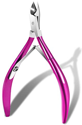 Professionelle Nagelhautzange,Nagelhaut Schere,Nagelhautschere aus Edelstahl,Pediküre- und Maniküre Set,für Eingewachsene Zehennägel(Lila)