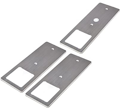 kalb | LED Unterbauleuchten Edelstahl gebürstet 5W- sehr flache Küchenleuchte mit Touch-Dimmfunktion Einbaustrahler Einbauspot, Auswahl:3er Set neutralweiss