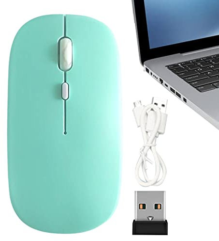 Fowybe Ratones inalámbricos para portátiles - Ratón silencioso 2.4G para computadoras | 1600 dpi, Mouse con Receptor y Carga para Laptop, PC, computadora, Notebook
