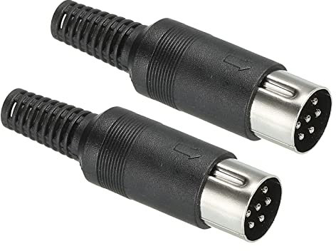 PATIKIL S-Video DIN Maschio Presa 6 Spille Segnale Trasmissione per TV, DVD Lettore 2pz