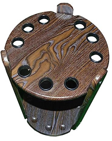 BODHIS Billard Stick Halter Pool Stick Halter Rundes Billard-Queue-Bodenregal Aus Massivem Holz Für 9 Queues Für Gameroom-Billardräume Pool-Queue-Rack Billard Queue Halter