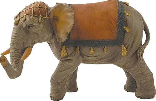 FADEDA Elefant/Höhe:11 cm/handbemalt/detailgetreue Krippen Figuren - Weihnachten Tisch Dekoration Krippe Zubehör