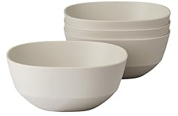 Mepal - Cuenco para servir 4 piezas Silueta - Apto para lavavajillas y microondas - Plato para ensaladas - Platos para tapas - Vajilla - 750 ml - Nordic white