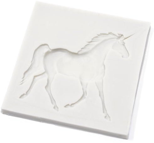 Generic Fairy Tale Unicorn Horse Cupcake Cake Icing Topper Silicone Mould Suitable for Making Cake Fondant Jewellery Candy Soap Wax Jelly Chocolate and More, 1808 ZIP