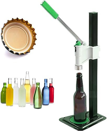 Beer Capping Machine, Manual Bottle Capper Tool For 26mm And 29mm Caps - Perfect For Soft Drinks, Homebrew, Beer - With Push-Type Adjustment Button And Non-Slip Base
