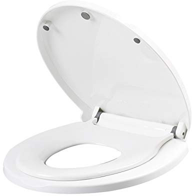 Töpfchentraining 2-in-1 WC-Sitz mit integriertem Kindersitz, ovaler Standardgröße, Familien-Toilettensitz mit Schnellverschluss für einfache Reinigung, Befestigung oben