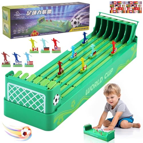 GAROMIA Pferderennen, Fußball, Spiel, elektrischer Tischfußball, Tischspiele, Spiele, Tischfußball, Spiel für Familien und Erwachsene