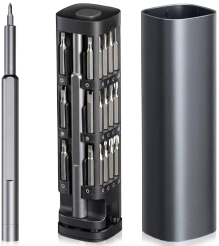 Raheem Juego de destornilladores de precisión pequeños con 42 puntas magnéticas Torx Star Repair Kit de herramientas para reparación de teléfono, laptop, reloj, cámara, etc. (46 en 1)