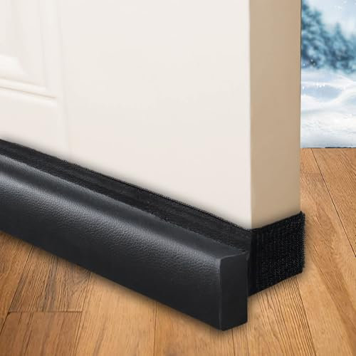 BKSAI Zugluftstopper für Türen 80cm Ohne Kleben 4CM Unten Türspalt Haustür Zugluftstopper Fenster Türdichtung Windschutz für Balkontüren Türen Dichtung gegen Kälte Tür Isolieren Weiß