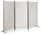 FANTASK 260 x 183 cm, divisorio pieghevole, 3 pezzi, divisorio da parete in metallo e poliestere, frangivista, divisore interno per casa, ufficio, terrazza, extra largo
