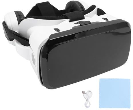 Casque en VR, Lunettes VR VR Virtual Reality Goggles Compatible 5.5 à 7,2 Pouces Smartphone, 3D Glasse Casques pour Les Films TV Video