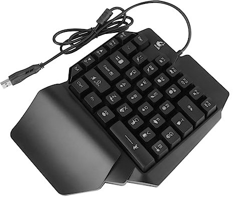 iplusmile Clavier Gamer Mécanique Gauche Compact Rétroéclairé RGB Portable pour Jeux Et Usage Domestique