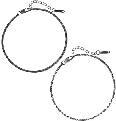 Tillverkad av Nami herrarmband i rostfritt stål silver/guld minimalistiskt armband män armband för män silverarmband män filigran kuban länk kedja armband, 18 cm, Polyester Metall, Ingen ädelsten