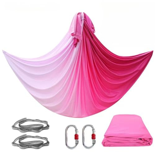 für Erwachsene Aerial Yogatuch Hängematte | Vertikaltuch | Trapez | Yogatuch zum Aufhängen | Aerial Silks | Akrobatik Tuch | Yoga Hochelastischer Stretching Band(5M*2.8M) (4)