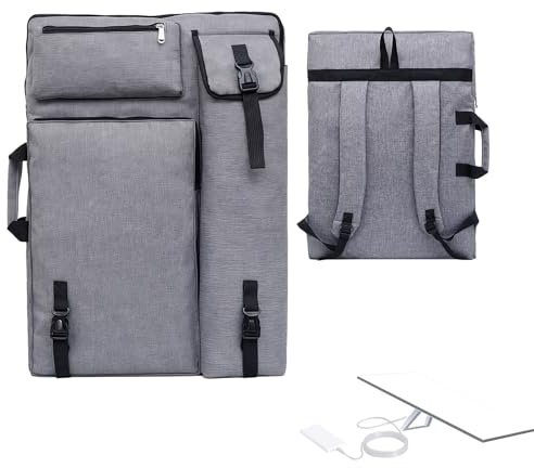 Starlink Gen 3 Sac à dos rectangulaire en tissu Oxford 3 poches pour antennes, alimentation et accessoires pour camping-car et utilisation en extérieur, facile à transporter, gris