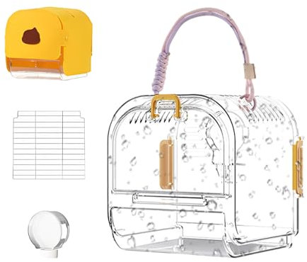 Vogeltransportbox Reisekäfig - Tragbarer Reisekäfig Für Kleine | Geräumiger Ruheplatz Für Ziervögel Wie Nymphensittiche Und Wellensittiche