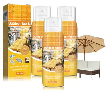 Textile Shield - Water Proof Spray Fabric Protector, Outdoor Furniture Protector for Cushions, Tents, Umbrellas, Car Seats, Patio Covers, Camping Gear Protection (3PC)