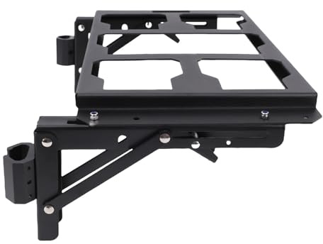 Hyuduo Folding Mount Tool Box for Packout Aluminum Desktop Mounting Plate for Tool Storage, Repair & Assembly Workstation Stand