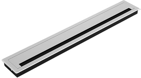 Cavo in alluminio Passaggio Attraverso Passacavo Facile Installa Rettangolo Desk Cord Organizza Occhielli Aggiornamenti Per Stazioni di Lavoro Mobili Cavo Outlet