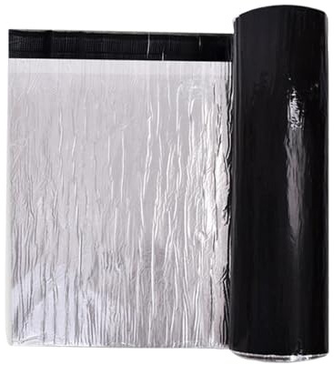 CHZIMADE Self-Adhesive Sheds Roofing Felt Roof Sheets Roll Repair Tape Waterproof Aluminum Foil for Walls Roofs Floors 1x5M 1.2mm Thick