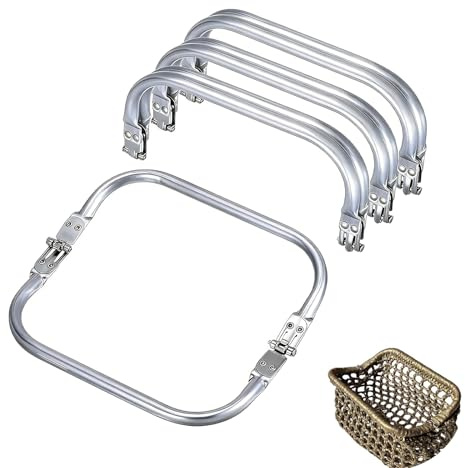 4 Piezas Boquillas para Bolsos en U (20 x 9,2 cm) con Cierre de Beso en Aluminio, Asa Interior para Bricolaje de Bolsos, para Crear Accesorios Personalizados, Nozzles for Handbags