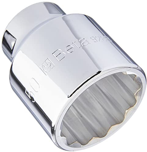 Beta 928B 50 - Chiavi a bussola con attacco quadro femmina 3/4 bocca poligonale, cromate
