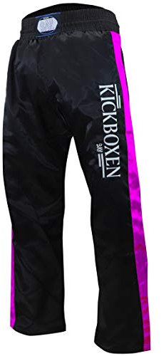 BAY Edel Stick Kickboxhose, Größe 140, pink/schwarz