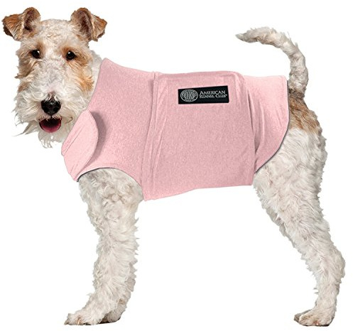 AKC - American Kennel Club Anti Anxiety and Stress Relief Calming Coat for Dogs, Essential for Thunderstorm season and 4th of July Fireworks- Pink, X-Small