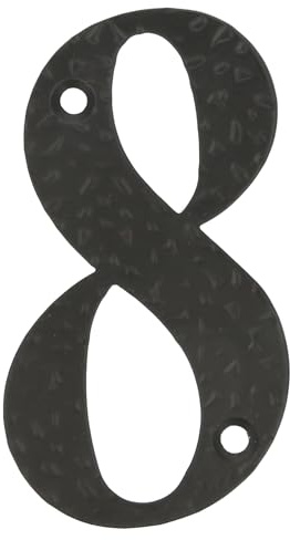 Amig - Numéro de Maison en Fer Forgé | Noir Mat Résistant à la Corrosion | Installation Facile pour Portes et Façades, 10 cm, Multicolore, Taille Unique