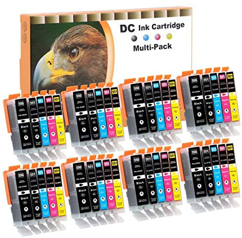 D&C 40x Druckerpatronen Kompatibel für Canon PGI-550 XL CLI-551 XL für Canon Pixma MG7100 MG7150 MG7550 MX925 iP7200 iP7250 MG5400 Series MG5450 MG5550 MG5650 MG5655 MX725 MX920 iP8750 iX6850 MG6350