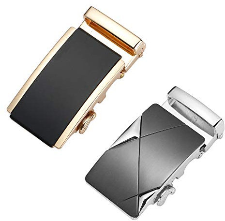 behone 2 Stück Metalllegierung Herren-Gürtelschnalle, automatische Gürtelschnalle, Ersatz für Ledergürtel, Dornschliesse Schnalle 40mm Metall Poliert für Gürtel Wechselgürtel